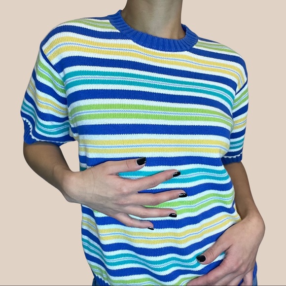 Striped knitted tshirt - Picture 2 of 4